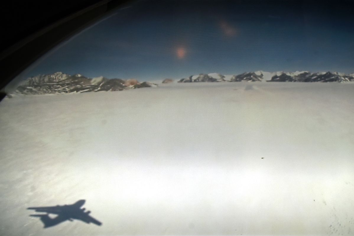 08C View From Inside Air Almaty Ilyushin Airplane As It Comes In To Land On Union Glacier In Antarctica On The Way To Climb Mount Vinson